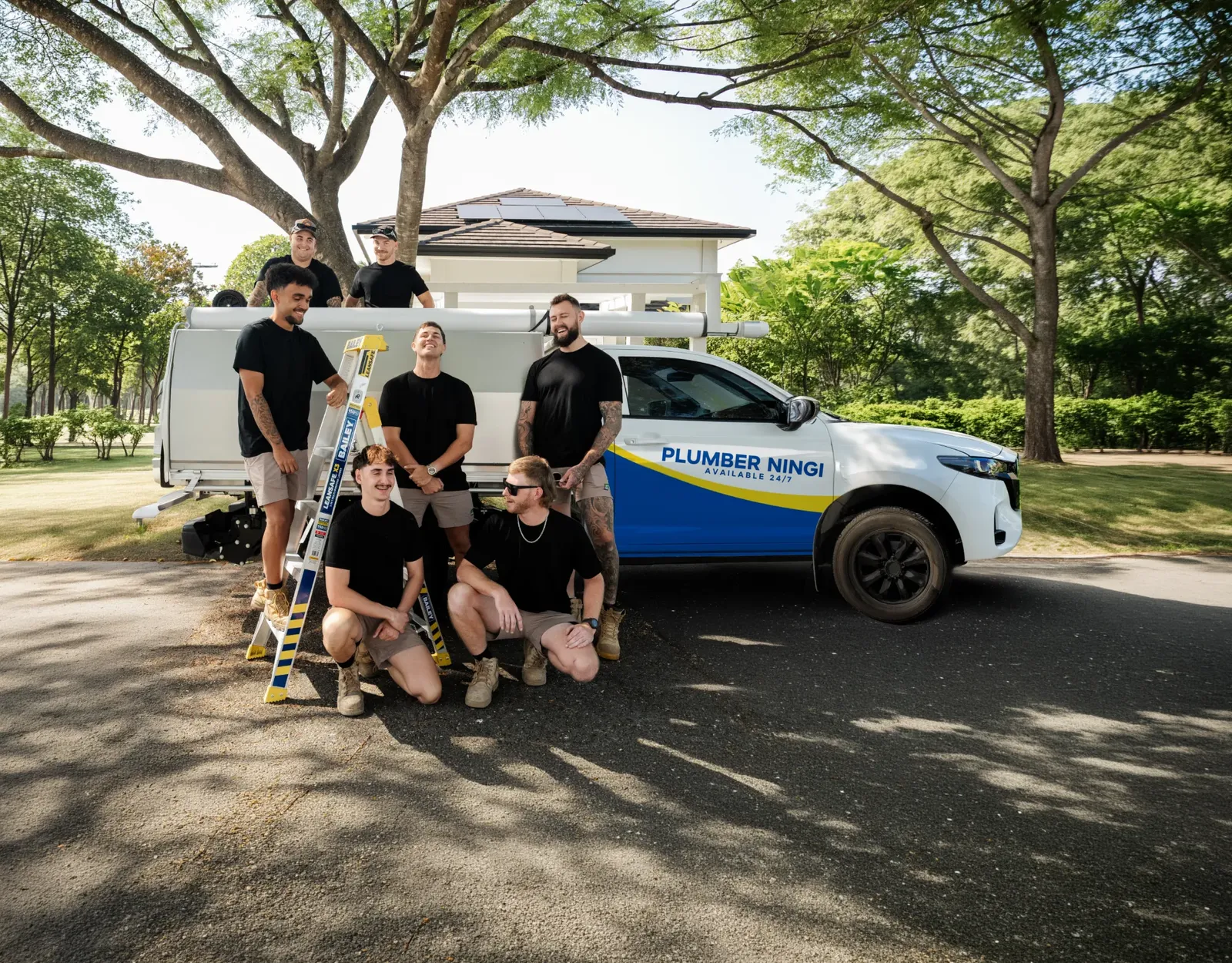 Plumber Ningi team and ute
